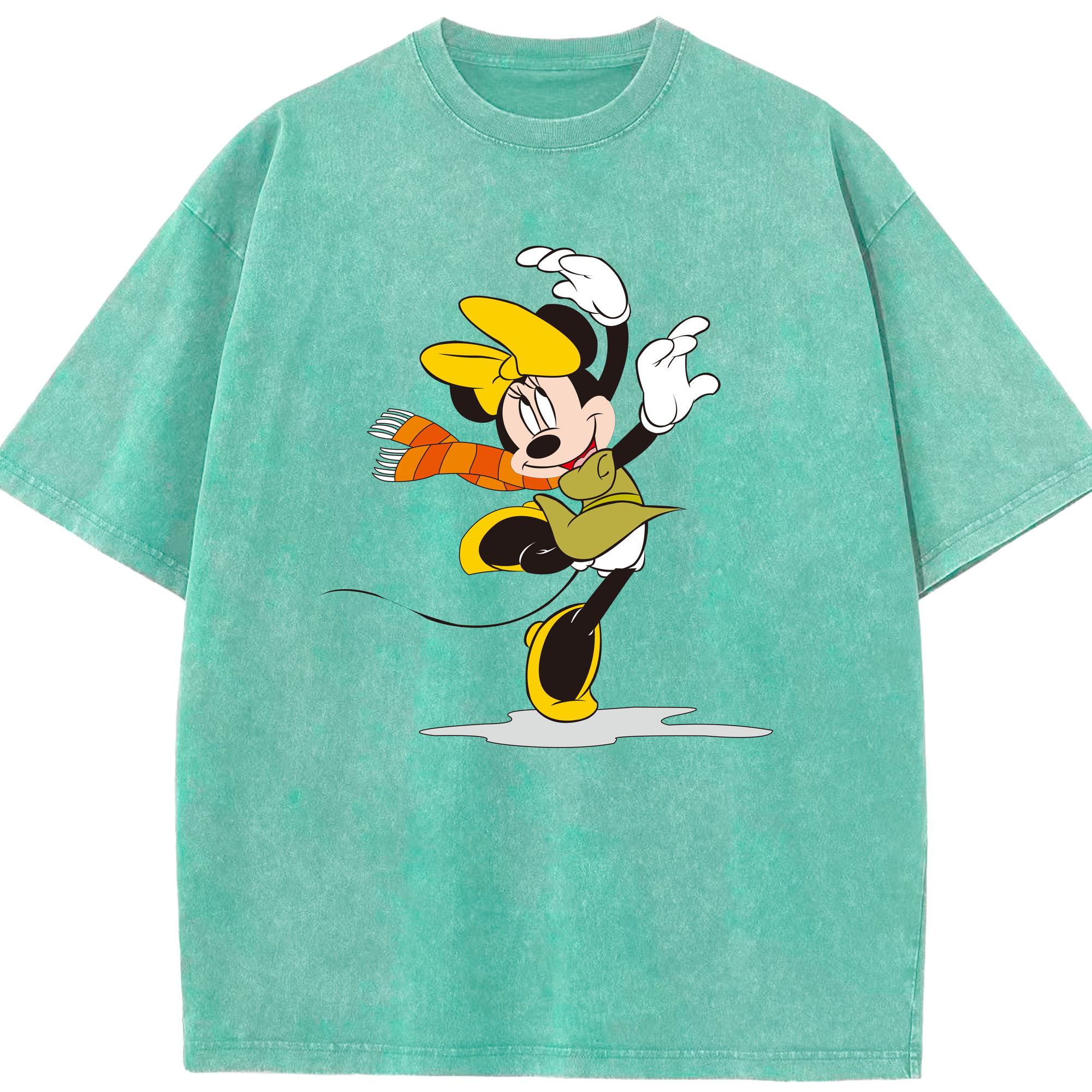 （画像用） ミッキーマウス Mickey Mouse 綿100% ヴィンテージ風 半袖Tシャツ（フロントプリント）